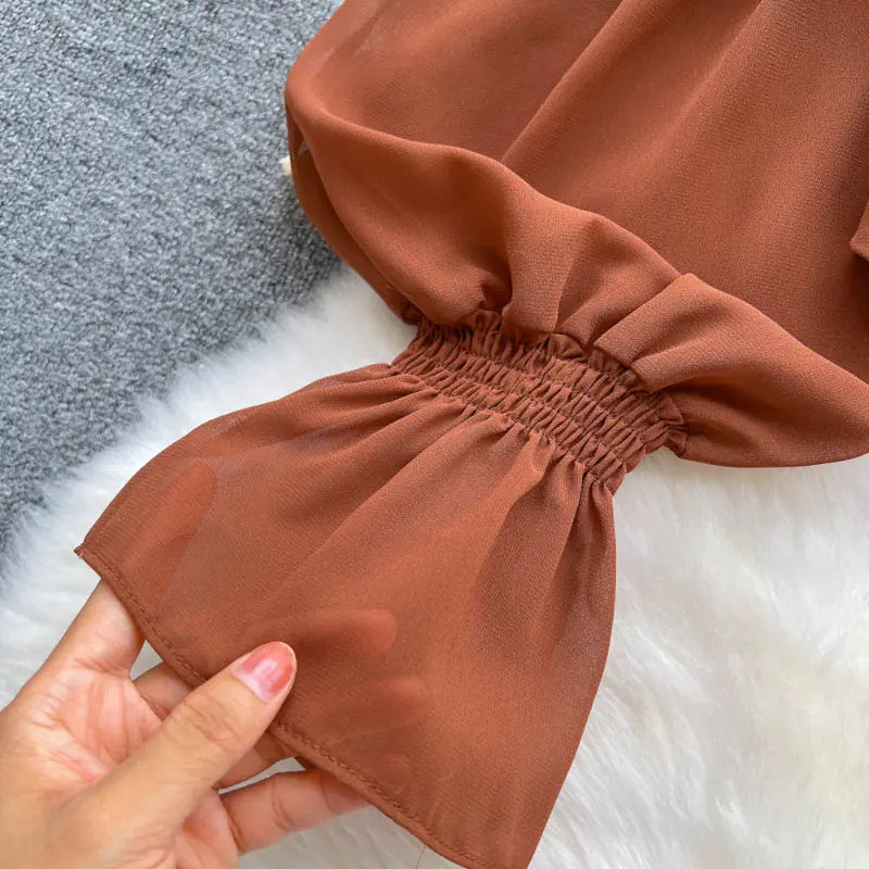 Aesthetic White Blouses for Women - Vintage Casual Tops